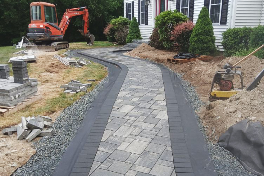 Walkway Construction by The Lawn Artist MA